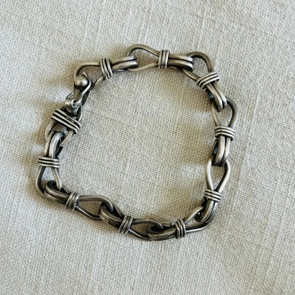 Vintage 925 silver Mexican 26 gram bracelet - Picture 6 of 7